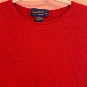 New, never worn. Red cashmere sweater.